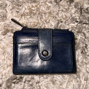 Hobo small blue wallet with change pocket and keychain